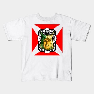 red cross wolf mask Kids T-Shirt